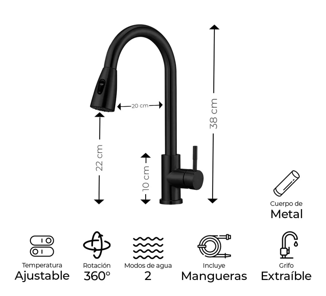 GRIFO MONOMANDO COCINA